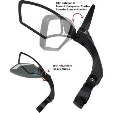 Hafny Bike Mirror - HD Glass, Blast-Resistant