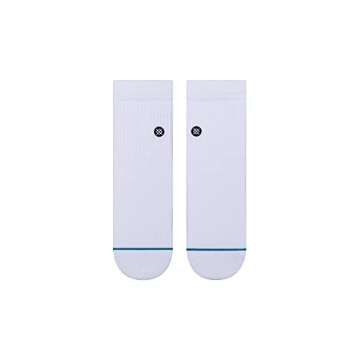 Stance Icon Quarter Socks (Medium, White)