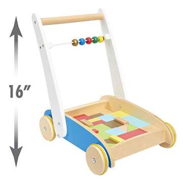 Early Learning Centre Wooden Toddle Truck, Hand Eye Coordination, Physical Development, Instills Confidence, Kids Toys for Ages 18 Month, Amazon Exclusive