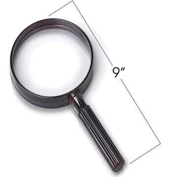 ArtCreativity Giant Kids Magnifying Glass - 9 Inch Jumbo Magnifier - Fun Young Explorer and Adventure Toys for Boys and Girls, Spy Costume Prop, Great Gift Idea or Party Favor for Children