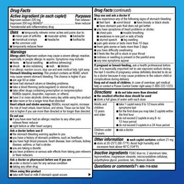 Amazon Basic Care Naproxen Sodium Tablets 220 mg, Pain Reliever/Fever Reducer (NSAID), Muscular Aches, Backache, Headache, Toothache, Minor Arthritis Pain Relief & More, 300 Count (Packaging may vary)