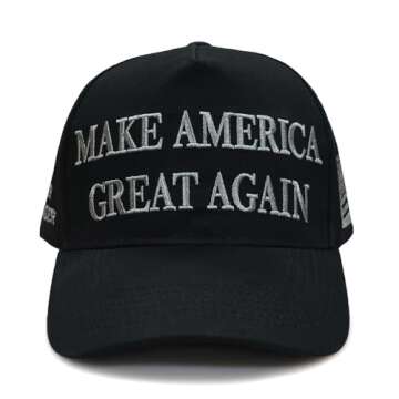 Donald Trump 45-47 Never Surrender MAGA Hat, Trump 2024 Black Hat USA Embroidered Adjustable Baseball Cap for Trump Supporter, Musk's MAGA Hat, 1PC