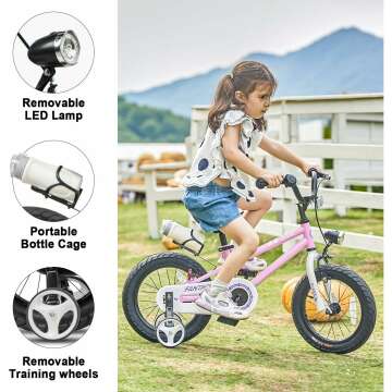 Kids Fantasy Bike 12-20 Inch with Headlight & Kickstand