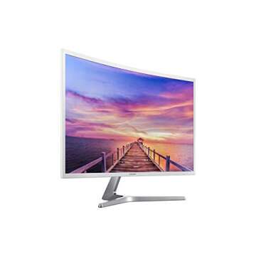 SAMSUNG 32in Full HD Curved Screen LED TFT LCD Monitor Glossy White MagicBright FreeSync Technology Eco Saving Plus Eye Saver DisplayPort HDMI (LC32F397FWNXZA) (Renewed)