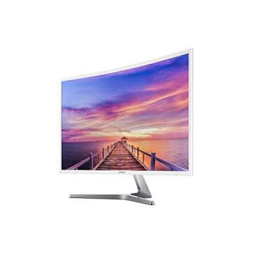 SAMSUNG 32in Full HD Curved Screen LED TFT LCD Monitor Glossy White MagicBright FreeSync Technology Eco Saving Plus Eye Saver DisplayPort HDMI (LC32F397FWNXZA) (Renewed)