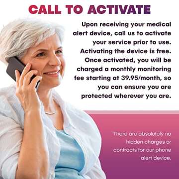 Mini Guardian - 4G Medical Alert System by Medical Guardian - Call to Activate - Assistive Devices for Elderly Monitoring, 24/7 Easy Alert Button (Silver)