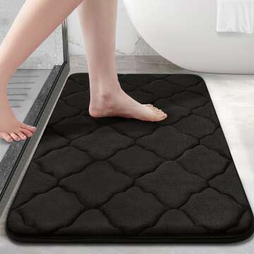 OLANLY Memory Foam Bath Mat Rug - Ultra Soft & Non-Slip 24x16