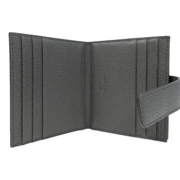 Prada Grey Bifold Wallet with Triangle Logo for Men