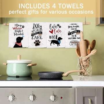 Dog Lover Kitchen Towels Set