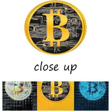 Bitcoin Canvas Wall Art 3 Piece Set for Home