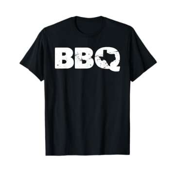 Texas BBQ novelty Texas Barbecue and Map vintage BBQ T-Shirt