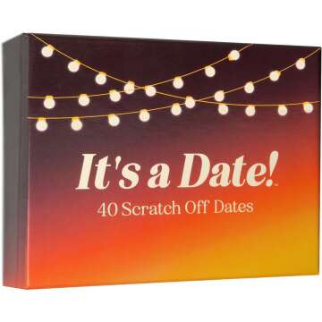 It's a Date!, 40 Fun and Romantic Scratch Off Date Ideas for Him, Her, Girlfriend, Boyfriend, Wife, or Husband, Perfect for Date Night, Special Couples Gift for Mother's Day, Anniversaries, Birthdays & More!