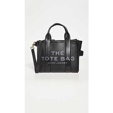 Marc Jacobs Women's Leather Tote Bag - Sleek Black Design