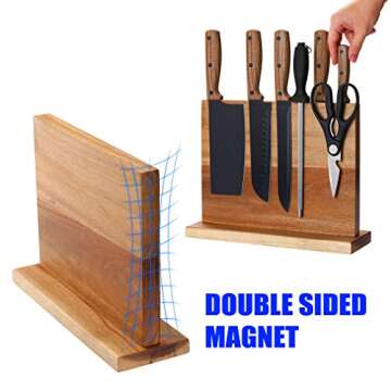 Home Kitchen Magnetic Knife Block Holder Rack Magnetic Stands with Strong Enhanced Magnets Multifunctional Storage Knife Holder