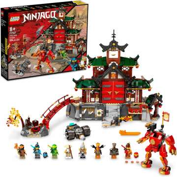 LEGO NINJAGO Ninja Dojo Temple Masters of Spinjitzu Set 71767 - 8 Minifigures & Snake