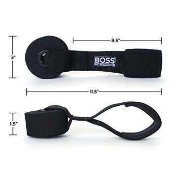 BOSS FITNESS PRODUCTS - Extra Large Heavy Duty Door Anchor - Great for Resistance Bands, Physical Therapy Bands, and Closed Loop Bands