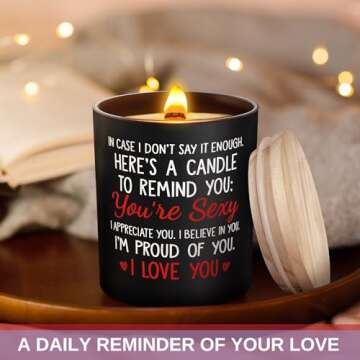 Anniversary, Birthday, Christmas Gifts for Him, Her, Husband, Boyfriend, Wife, Girlfriend - Boyfriend Husband Gifts, Wife Gifts, Girlfriend Gifts - Husband Boyfriend Birthday Gift - Scented Candle