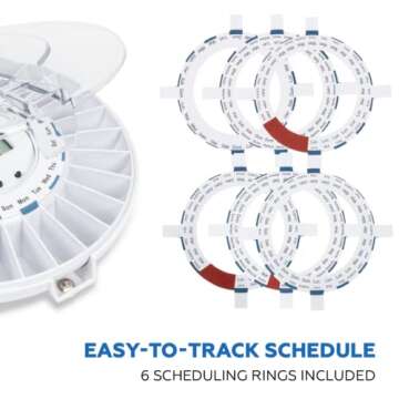 Med-E-Lert Automatic Pill Dispenser with Key Lock Box, Secure Medication Management, Automatic Pill Dispenser with Alarm for Elderly, 28 Sealed Pill Compartments (Clear Lid) FSA/HSA Eligibility
