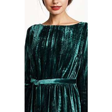 BB DAKOTA Women's Lennox Crinkle Velvet Fit N Flare Belted Dress