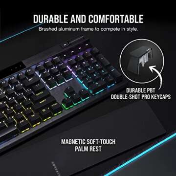 Corsair K70 RGB PRO Mechanical Wired Gaming Keyboard – Cherry MX Brown Tactile Switches – 8,000hz Hyper-Polling – PBT Double-Shot Keycaps – iCUE Compatible – PC, Mac, Xbox – QWERTY NA – Black