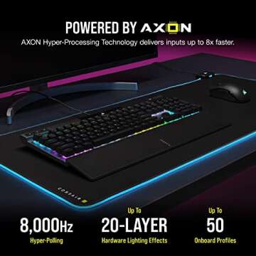 Corsair K70 RGB PRO Mechanical Wired Gaming Keyboard – Cherry MX Brown Tactile Switches – 8,000hz Hyper-Polling – PBT Double-Shot Keycaps – iCUE Compatible – PC, Mac, Xbox – QWERTY NA – Black