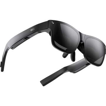 RayNeo AR Glasses - TCL NXTWEAR S with 201" Micro-OLED Augmented Reality, 1080P Video Display, Dynamic Stereo Sound, 3D Movie, Multi-Window Work, Watch and Game on PC/Android/iOS/Consoles/Cloud