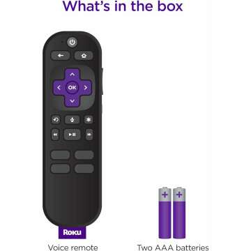 Roku Voice Remote | TV Remote Control with Voice Control, TV Controls, Simple Setup, & Pre-Set App Shortcuts - Replacement Remote Compatible with Roku TV, Roku Players, & Roku Audio