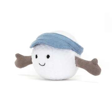 Jellycat Amuseables Golf Ball Stuffed Toy, 2.5 inches | Golf Ball Plush | for Sports Fans