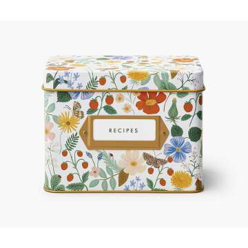 Rifle Paper Co. Strawberry Fields Recipe Tin