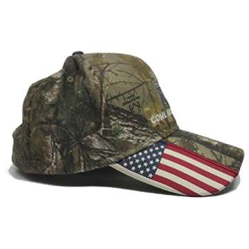 Military Imagine Camo Handgun Come and Take It Cap Hat American Flag