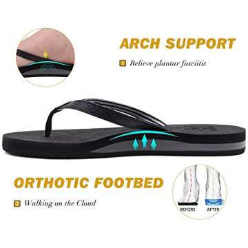 Arch Support Flip Flops for Comfort and Style