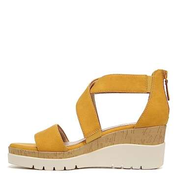 Naturalizer SOUL Goodtimes Wedge Sandals - Yellow Suede