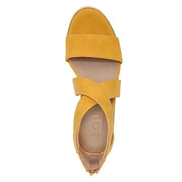 Naturalizer SOUL Goodtimes Wedge Sandals - Yellow Suede