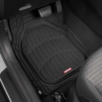 Motor Trend 2 Piece Heavy Duty Car Floor Mats - All Weather Protection