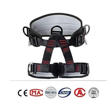 HandAcc Climbing belts, Thicken Professional Half Body Safety Belt Climbing Gear for Tree Climbing, Fire Rescue, Rappelling and Other Outdoor Adventure Activities