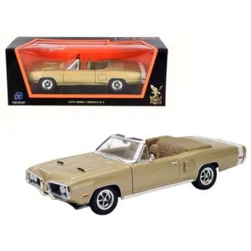 Road Signature 92548GLD 1970 Dodge Coronet R/T Gold 1/18 Diecast Model Car