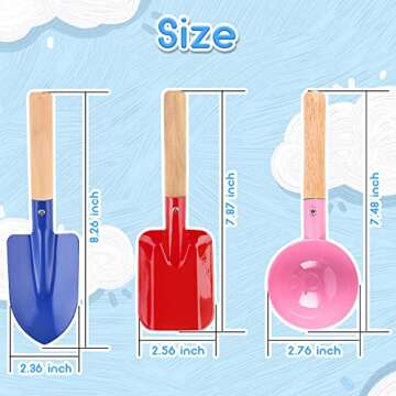 UMUACCAN Kids Beach Tools Set - 6 Fun Sand Toys for Outdoor Play