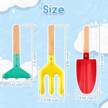 Kids Beach Tools Set - UMUACCAN 6 Piece Sand Toys