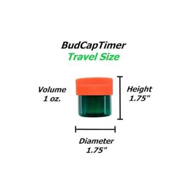 Bud Cap Timer - Medication Medicine Pill Vitamin Pet Med Reminder Timer Cap with Travel Size Compatible Bottle (1 oz.)