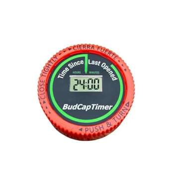 Bud Cap Timer - Medication Medicine Pill Vitamin Pet Med Reminder Timer Cap with Travel Size Compatible Bottle (1 oz.)