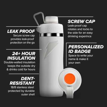 Gatorade Overtime 22 oz Insulated Stainless Steel Bottle