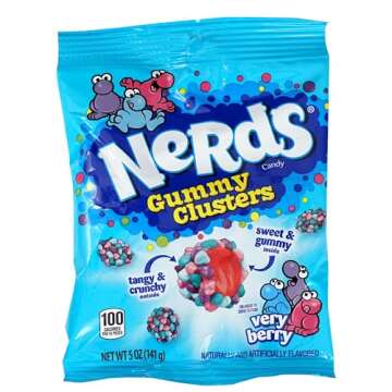 NERDS Gummy Clusters Very Berry, 5 Ounce Pouches (Pack of 5), 1.5lb Candy