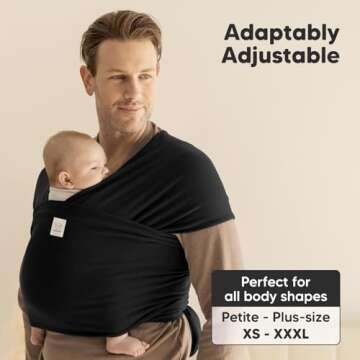 KeaBabies Baby Wrap Carrier - Comfortable Babywearing