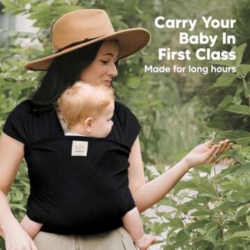 KeaBabies Baby Wrap Carrier - Comfortable Babywearing