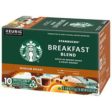 Starbucks Breakfast Blend K-Cup Pods - 20 Total