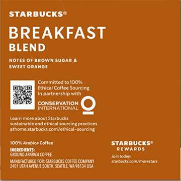 Starbucks Breakfast Blend K-Cup Pods - 20 Total