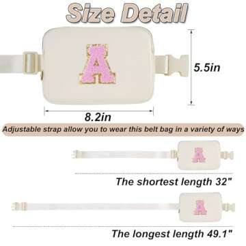 Uygafly Birthday Gifts for 4 5 6 7 8 9 10 11 12 13 Year Old Girls,Christmas Gifts for Teens Kids Daughter Sister Her,Fanny Pack Crossbody Bag Belt Bag Cute Trendy Stuff | Cream,A