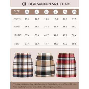 Plaid Bodycon Mini Skirt for Women - Stylish Black XS