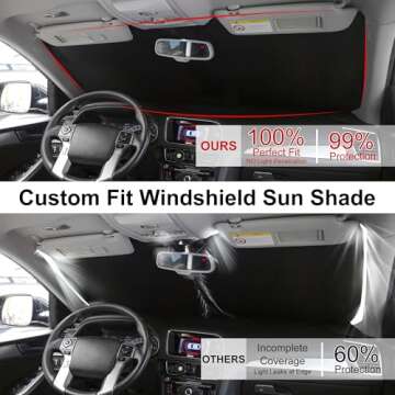 Windshield Sun Shade for 2018-2024 Volkswagen Atlas VW Atlas Cross Sport Accessories Front Window Sunshade Shield Keep Your Car Interior Cooler