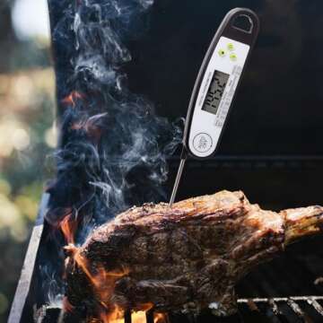 Meat Thermometer Digital, Meat Thermometers for Grilling, Food Thermometer with Backlight, Instant Read Thermometer for Grill Candy and Cooking